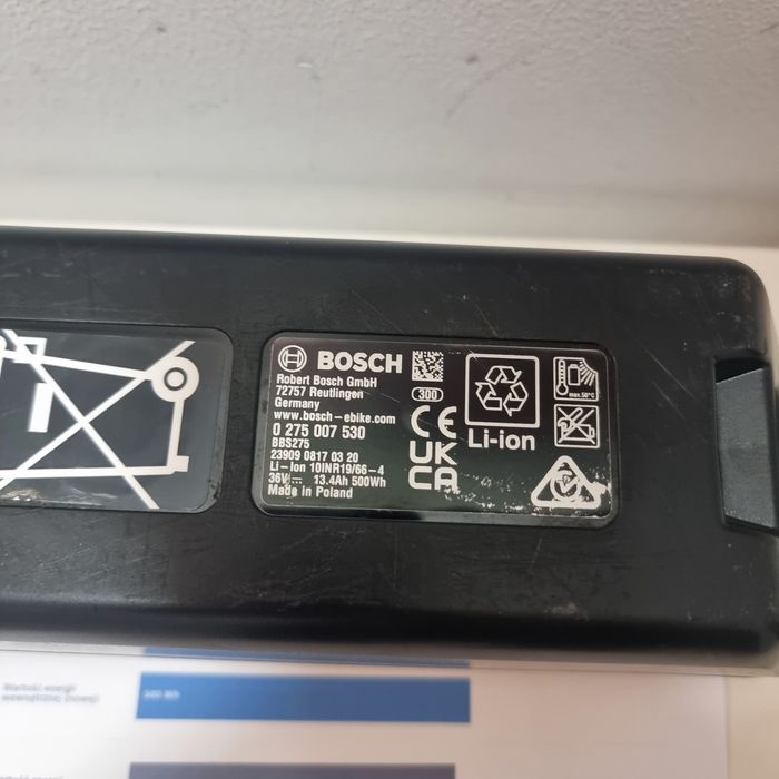 Część do rower Bosch BATERIA Bosch PowerPack 500wh 13.4ah 2 CYKLE RAMA