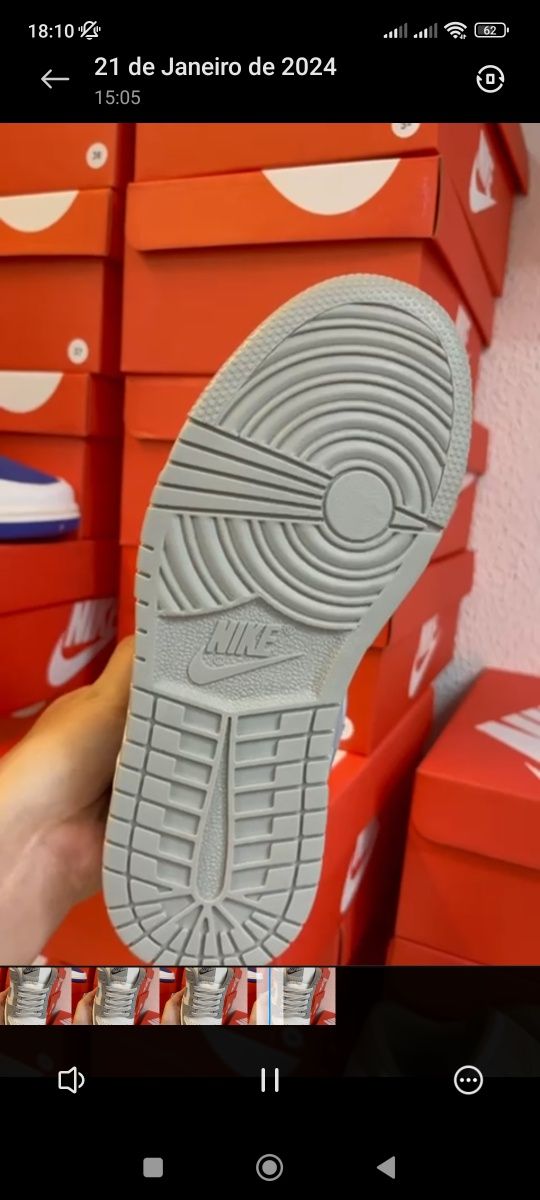 Sapatilhas Nike Dunk Cinza