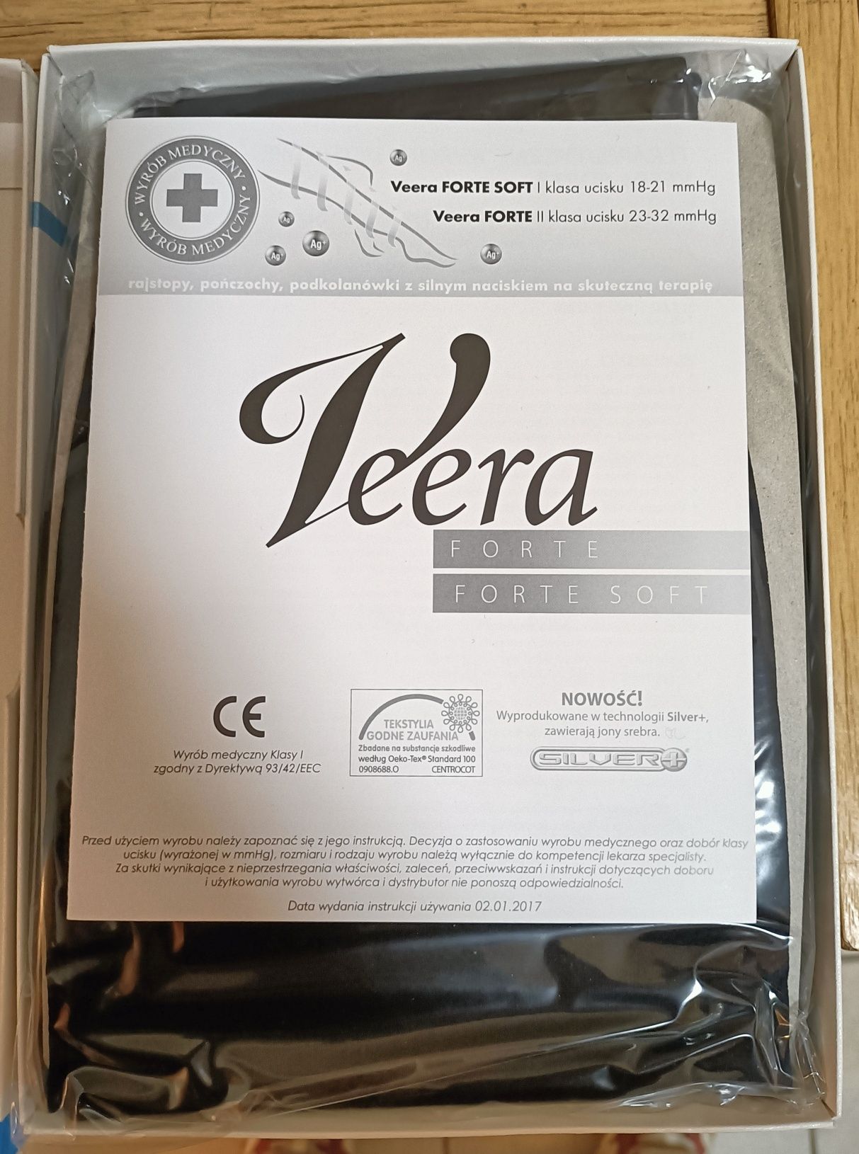 Veera Forte Soft - Pończochy uciskowe długie, otwarte palce, roz. 4