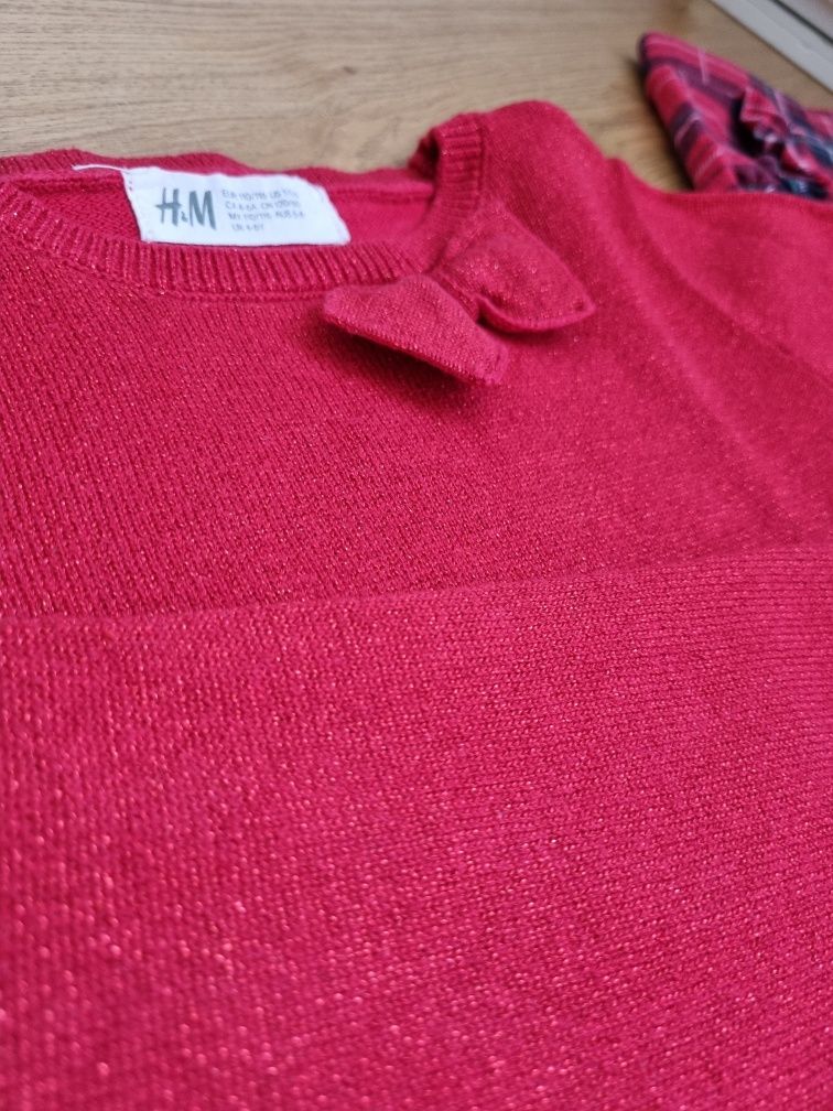 Sweter sweterek spodnie getry H&M święta rozmiar 110 116