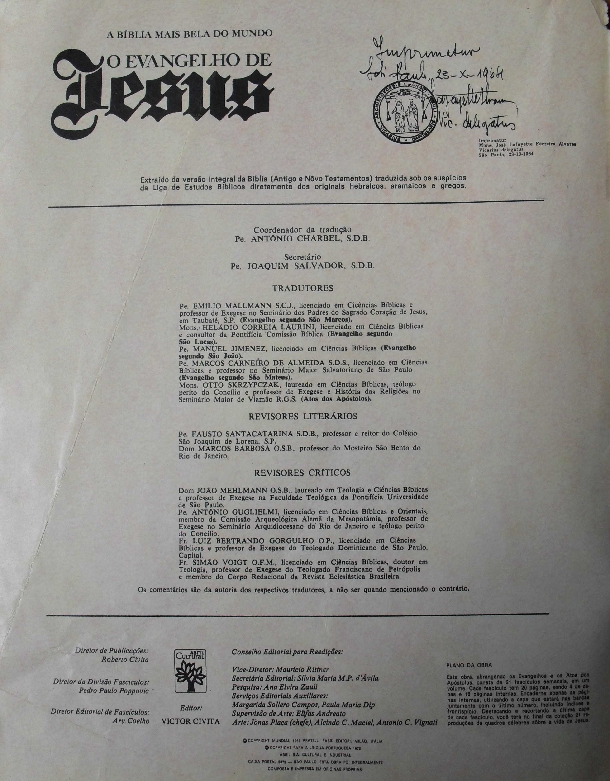 O Evangelho de Jesus - A Bíblia em Fascículos