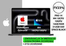 NOWY Apple MacBook Pro 14 M4 BLACK 16GB RAM 512GB GW CARE+2LATA! FV23%