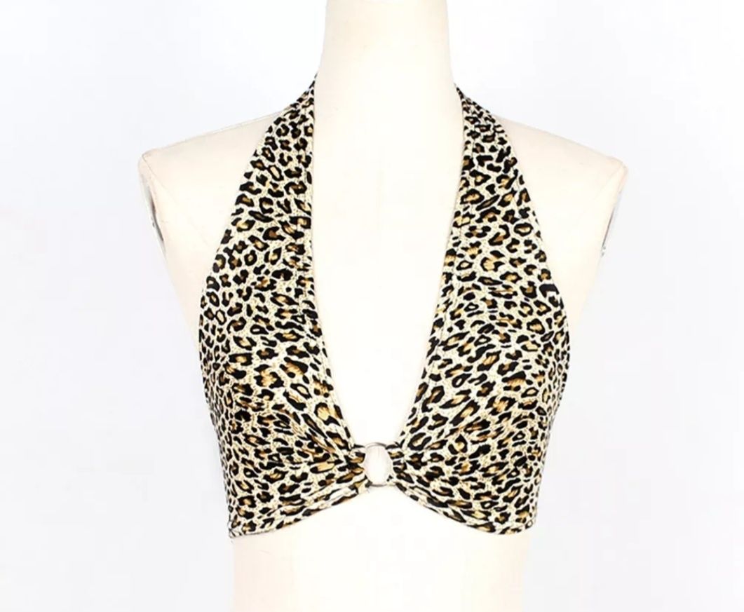 Camisa Top tecido fino leopardo tamanhos S e M Novos