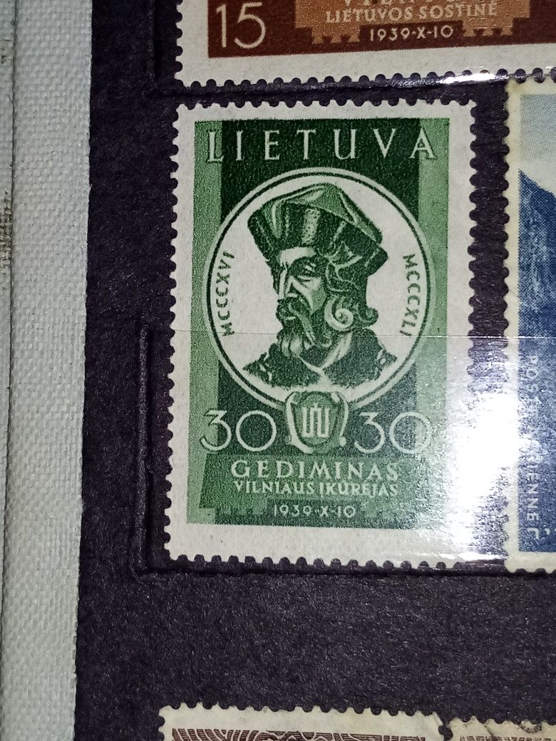 Stare znaczki przedwojenne. Litwa. 5 sztuk