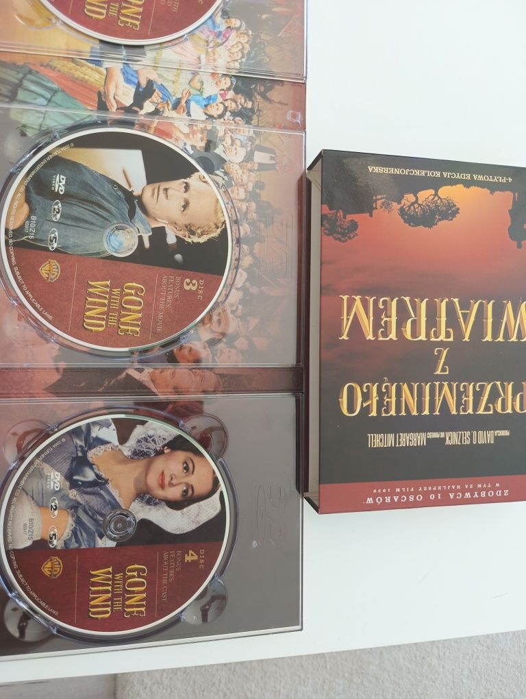 Przeminęło z Wiatrem, DVD, 4plyty,wydanie kolekcjonerskie, polska wers