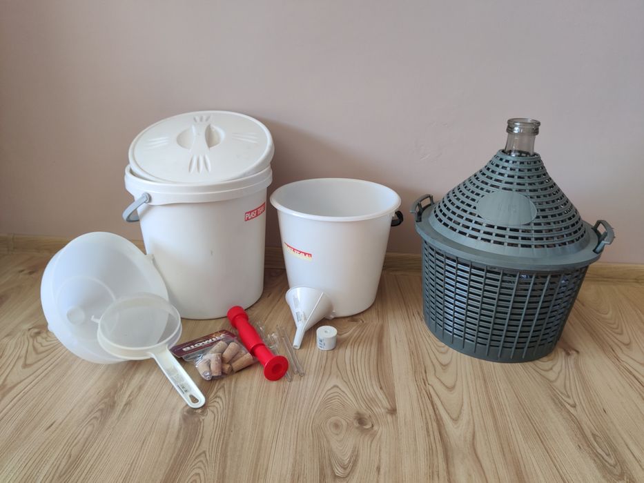 Zestaw winiarski 15L - balon do wina x2 + dodatki