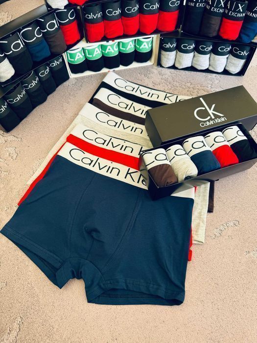 Мужские трусы Calvin klein White. Чорні боксери з білою резинкою