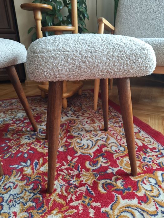 Taboret patyczak PRL stołek podnóżek