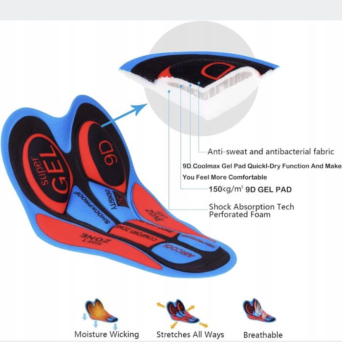 Komplet treningowy rower sport S wielokolorowy