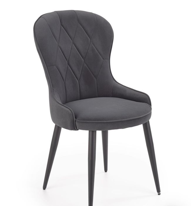 Krzesła Halmar tapicerowane – grafitowe