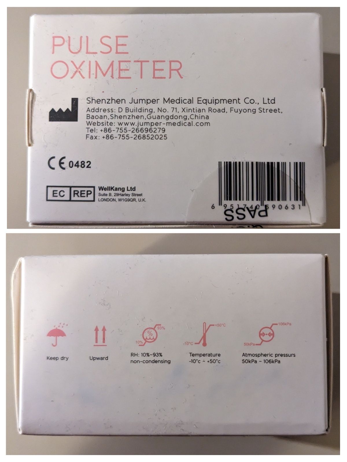 Pulsoskymetr medyczny bluetooth Jumper JPD-500F, aplikacja na smartfon