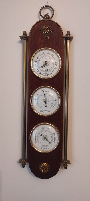 Styl Ludwika XVI Barometr Terometr Higromet 1960r.