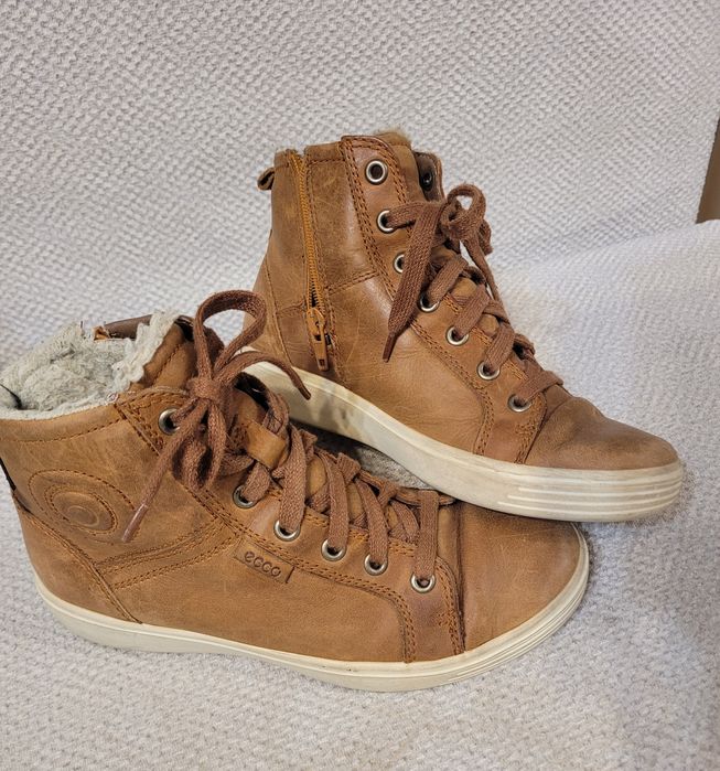 Buty ocieplane skórzane Ecco R.35 Zimowe