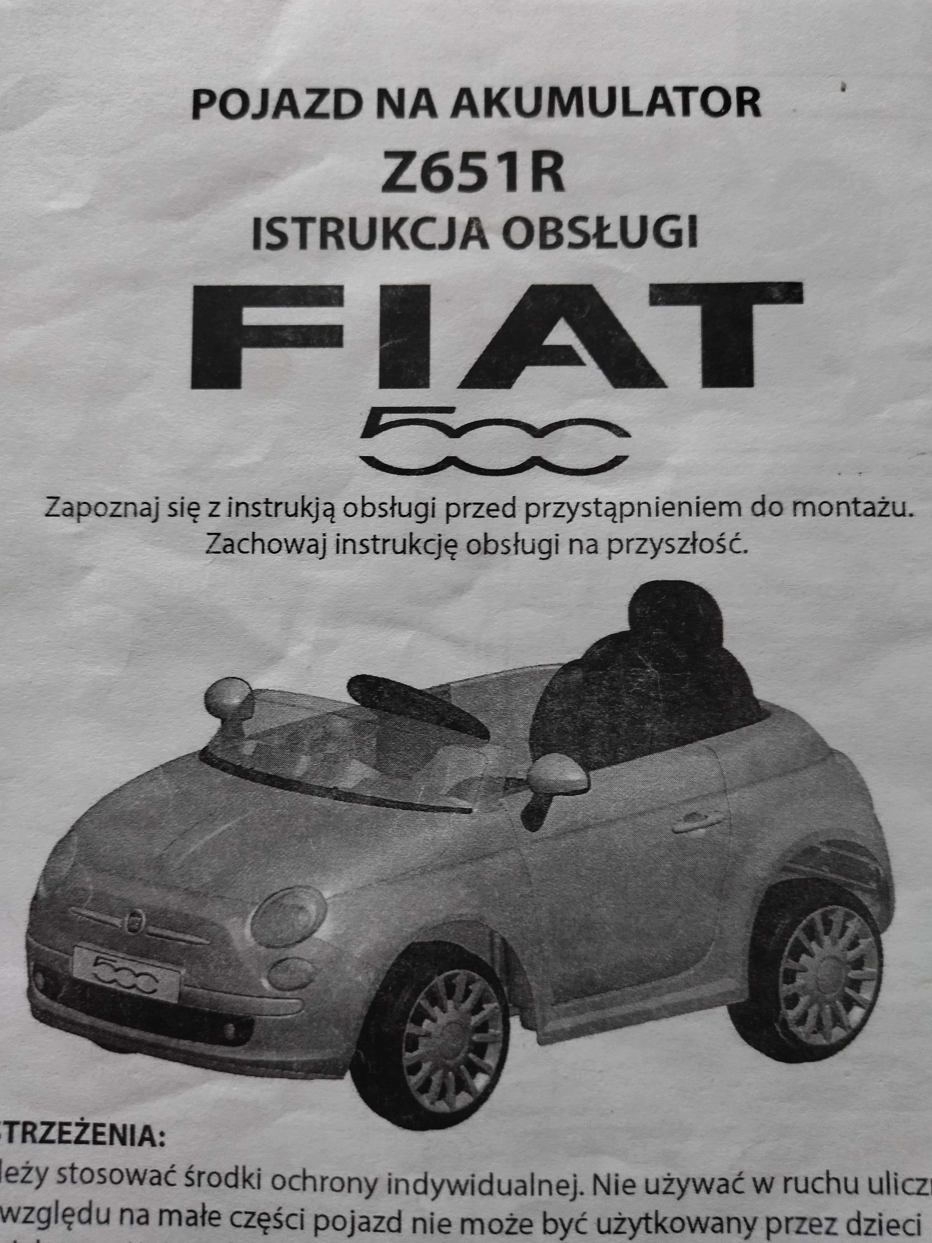 Fiat 500 dla dzieci na akumulator