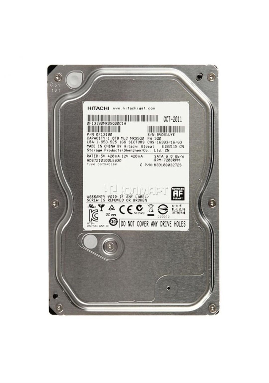 Жесткий диск Hitachi 1Tb Sata 3,5" HDD