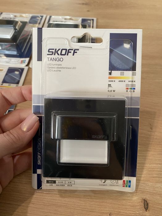 8x NOWE SKOFF TANGO LED 3000K Czarne (Schodowe)