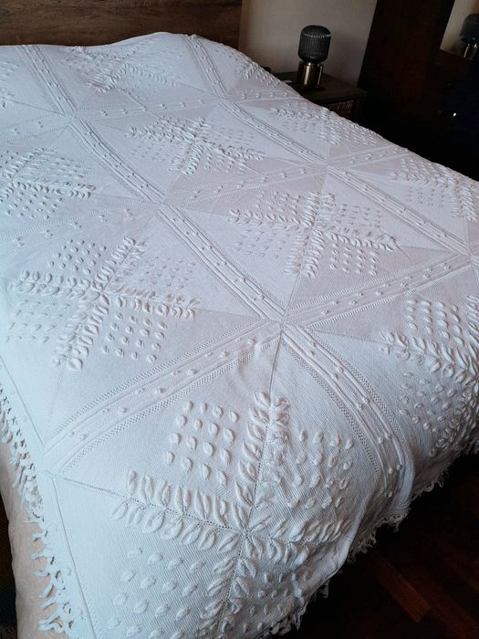 Colcha em crochê 2 agulhas