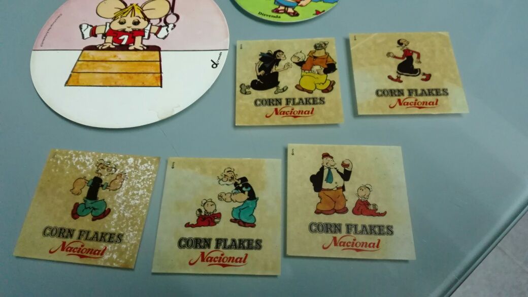 Cromos antigos popeye e topogigio