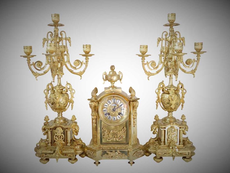 53 см Канделябри в золоченій бронзі в стилі Луї XIV Neo-Baroque