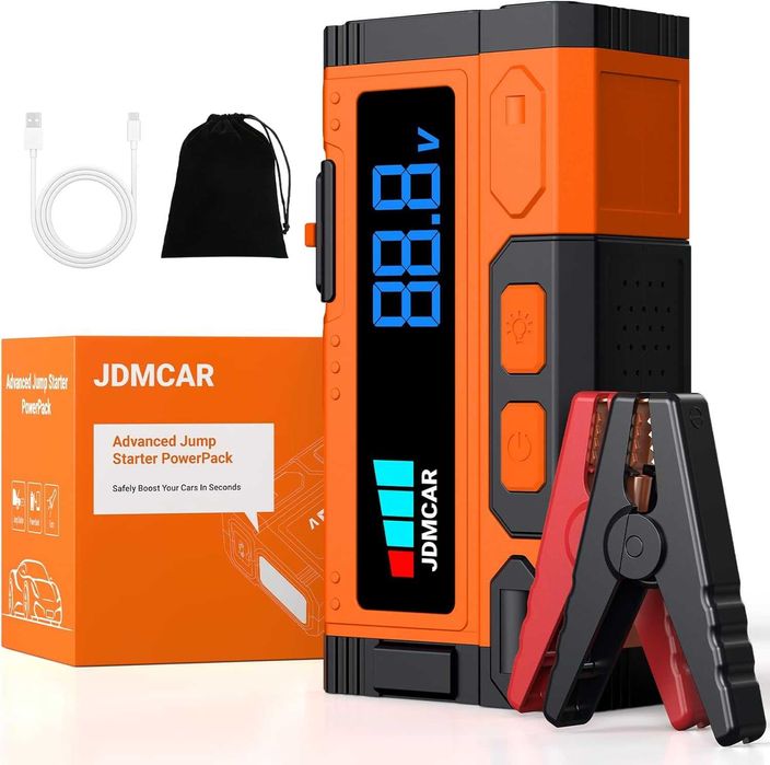 JDMCAR Powerbank rozruchowy do samochodów osobowych, 5000 A, 12 V