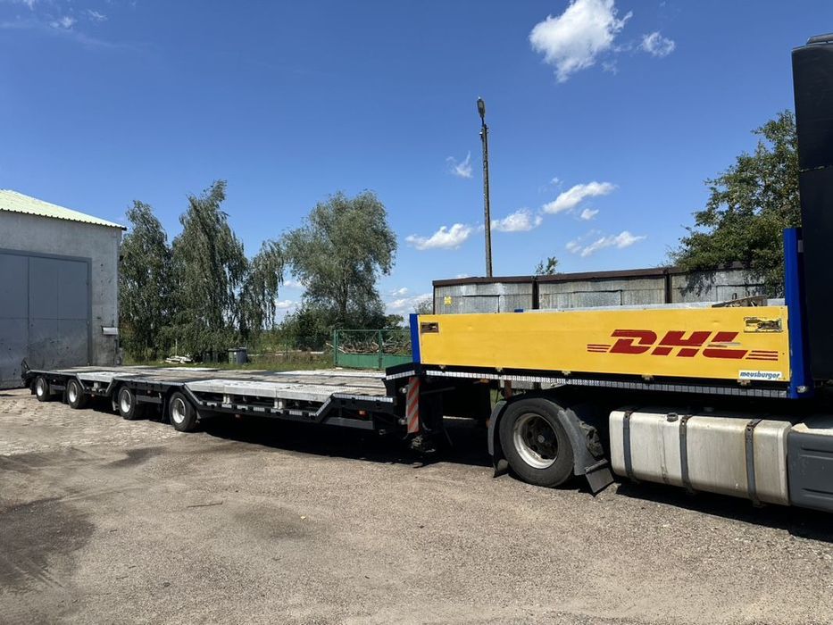 Meusburger Nooteboom MTS4 4 osie ład 46Ton niskopodwozie zagłebiane  1 własciciel 2 osie skrętne 1 podnoszona