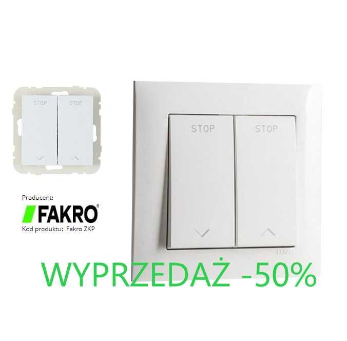 FAKRO Przełącznik Przycisk ROLET pojedynczy podtynkowy ZKP -50%