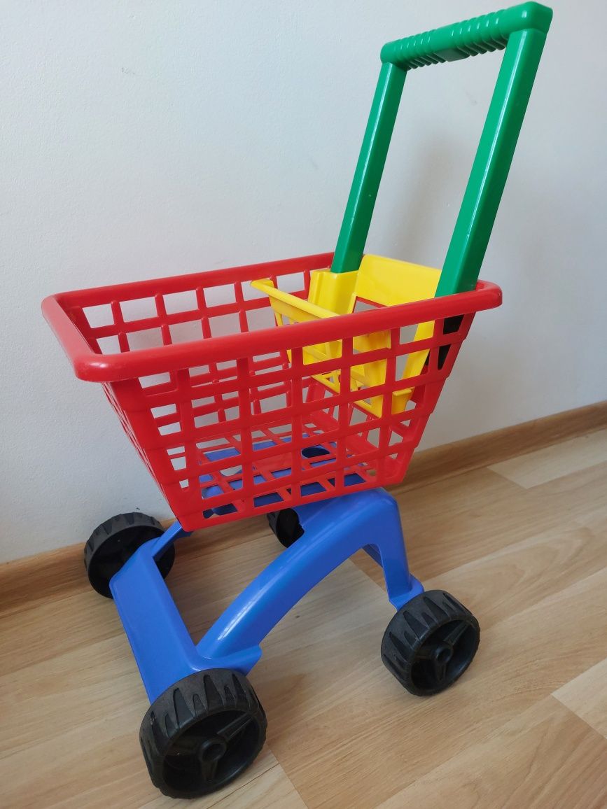 Wózek na zakupy dla dziecka, koszyk zakupowy