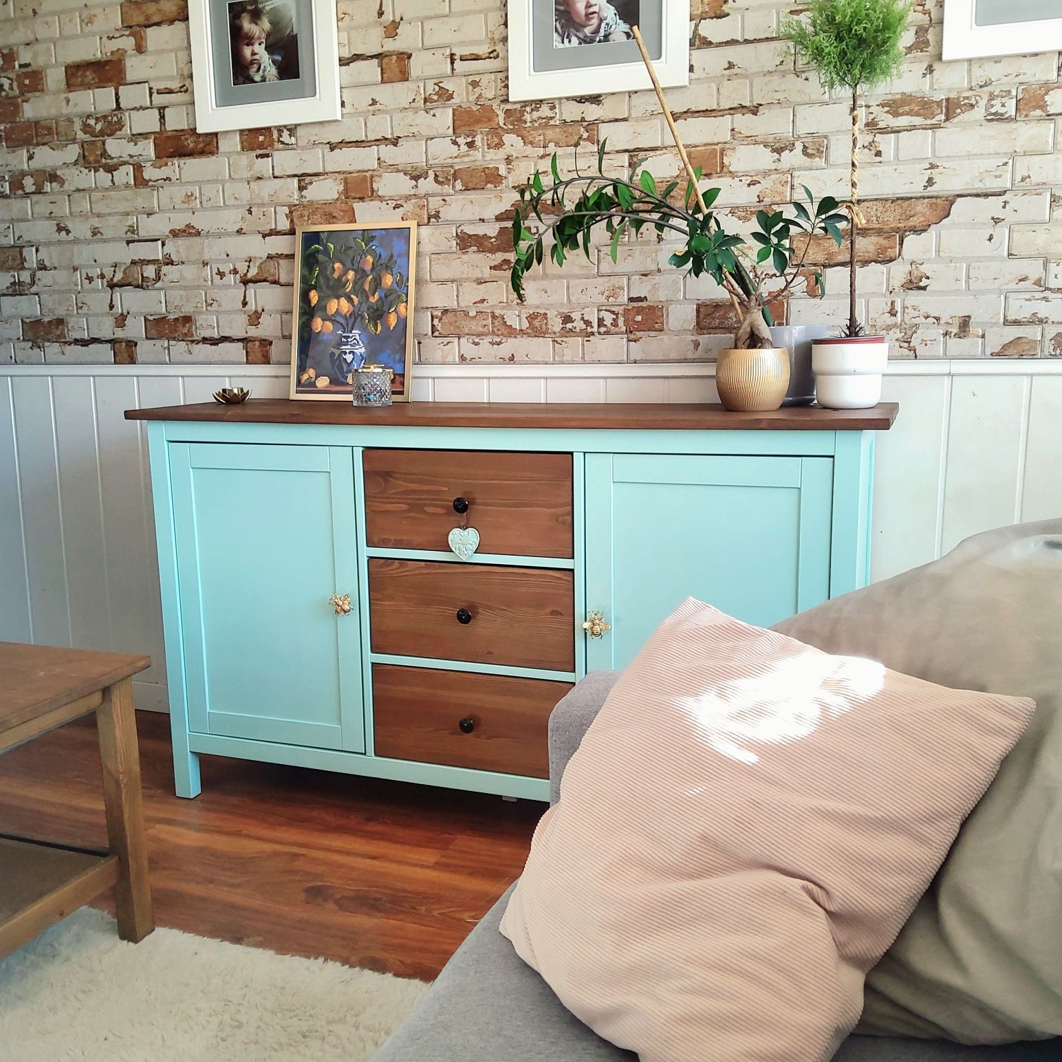Komoda drewniana ikea hemnes szafka bufet leksvik bielizniarka