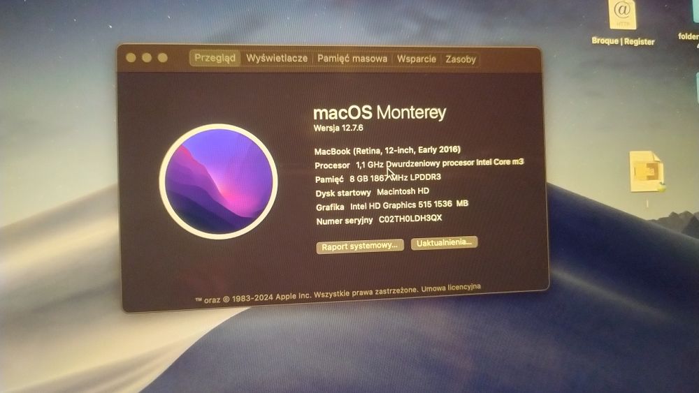 Laptop MacBook 12 2016 a1534