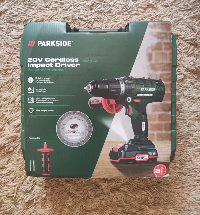 Ударний шуруповерт PARKSIDE PSBSA 20-Li C3 (Німеччина)