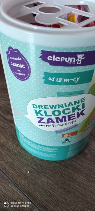 Elepun drewniane klocki zamek