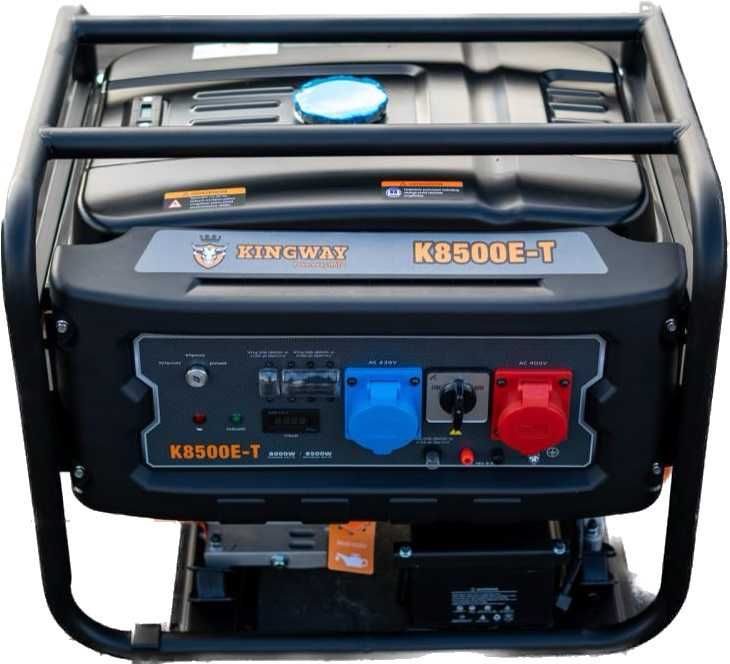 Nowy AGREGAT Kingway K8500ET 8,5KW AVR TRZYFAZOWY Siła 105kg 36m GWAR