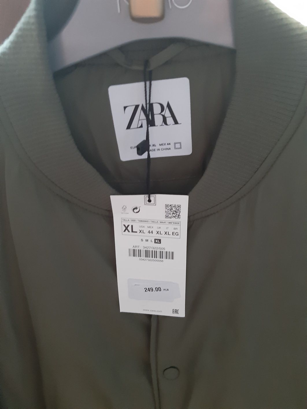 Kurtka męska XL zara przejściowa bomberka kolekcja wojsko kurteczkę