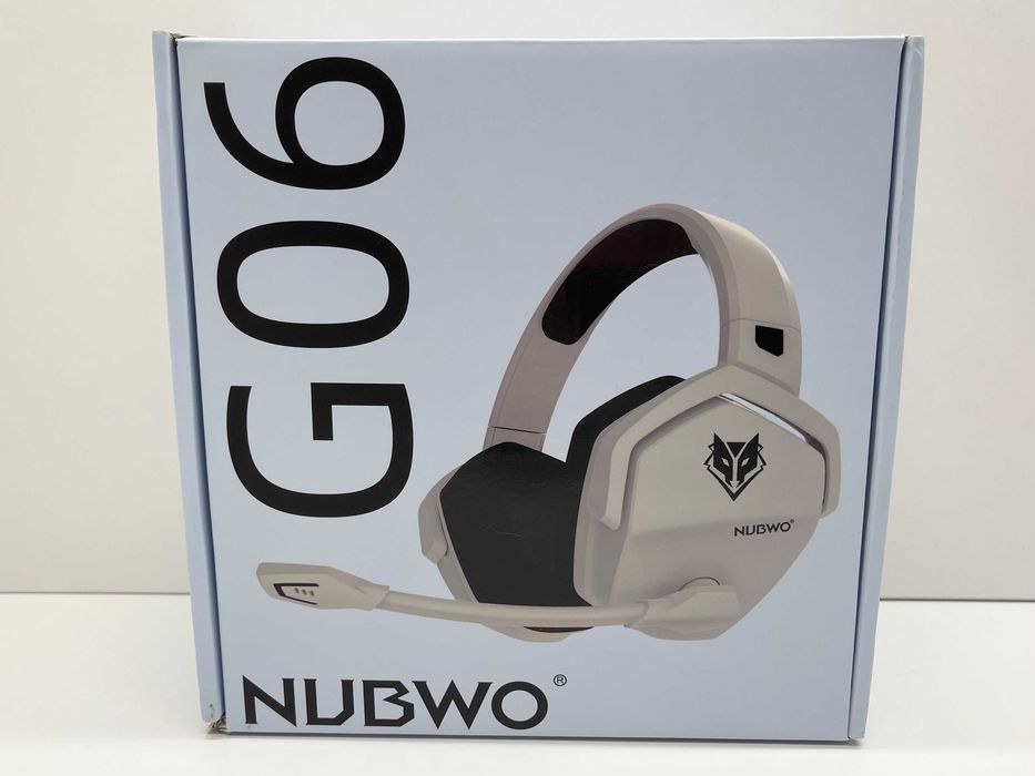 Bezprzewodowe słuchawki nauszne Nubwo G06 do PS5 PS4 PC białe/czarne