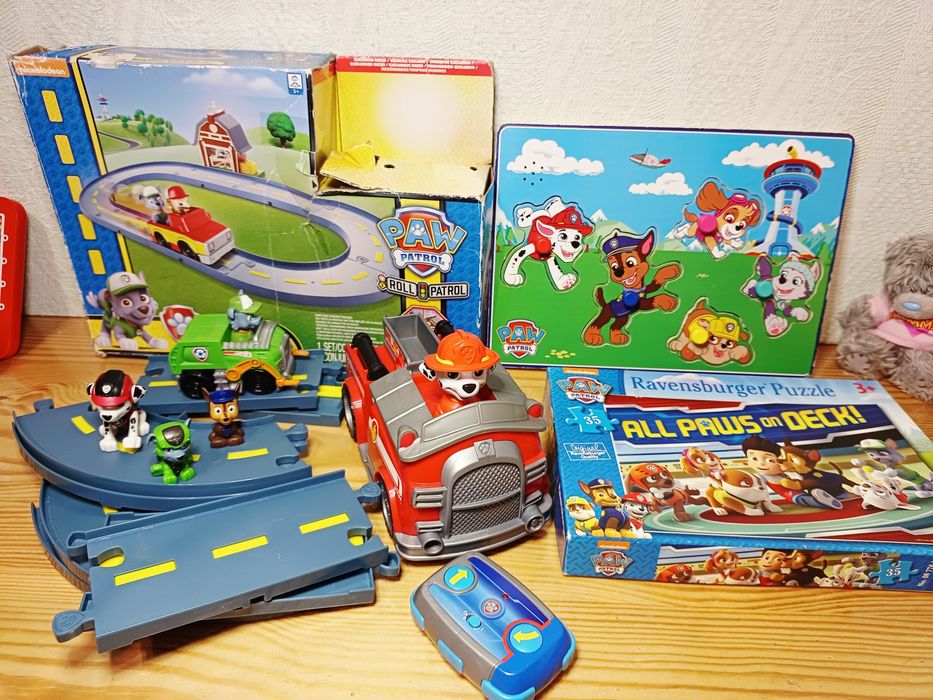 Paw Patrol Щенячий Патруль пазли вкладиші звукові машинка на пульті Ма