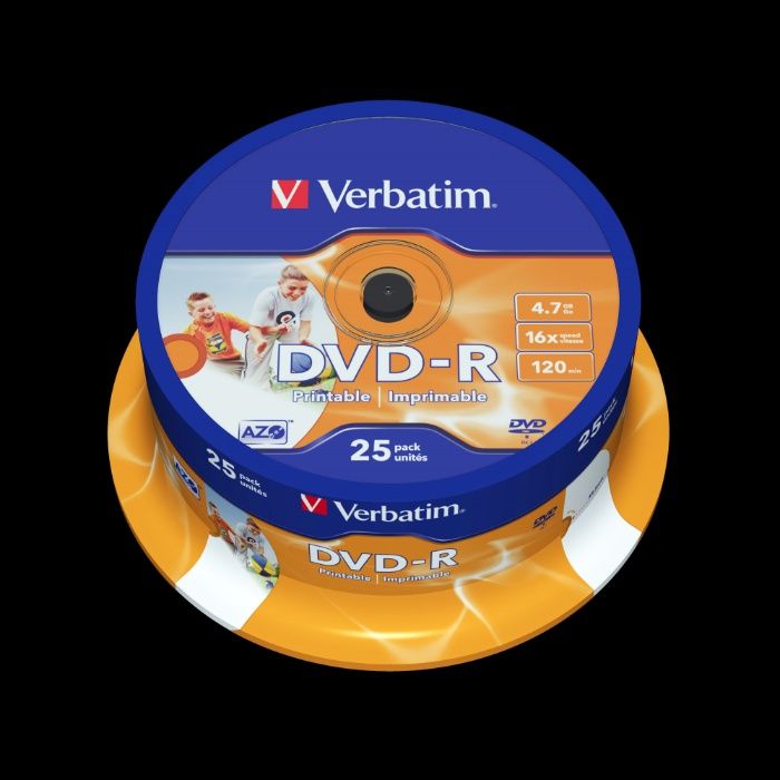 Verbatim DVD+R 4,7Gb 16x 100 Unidades e DVD-R 4,7Gb 16x 25 Unidades