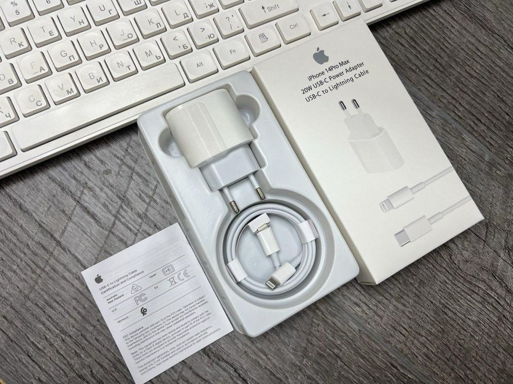 Зарядка Apple USB-C 20w Быстрая зарядка айфон iPhone + кабель
