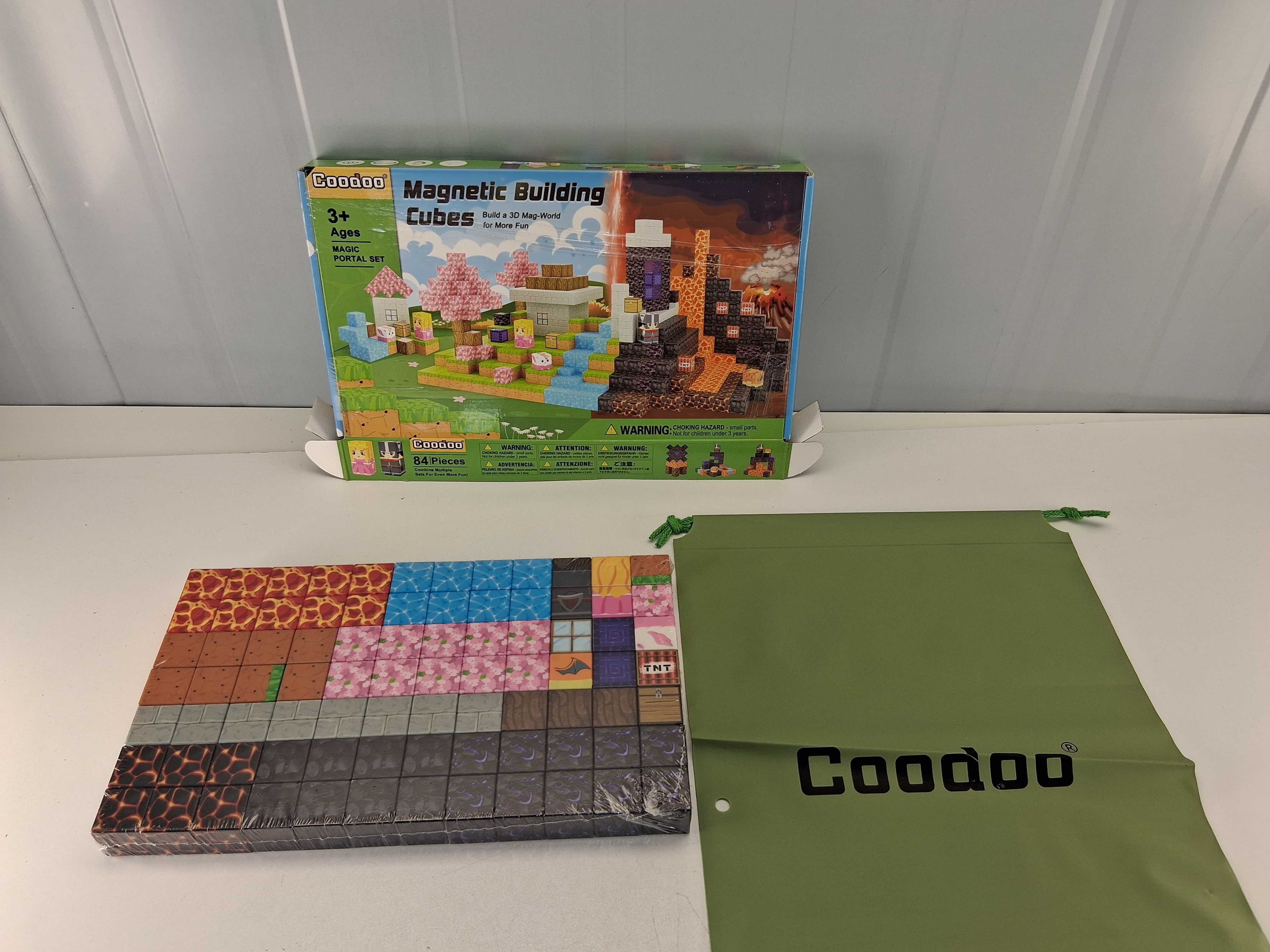 I053 Magnetic Building Cubes Klocki Magnetyczne Minecraft 84 Elementy