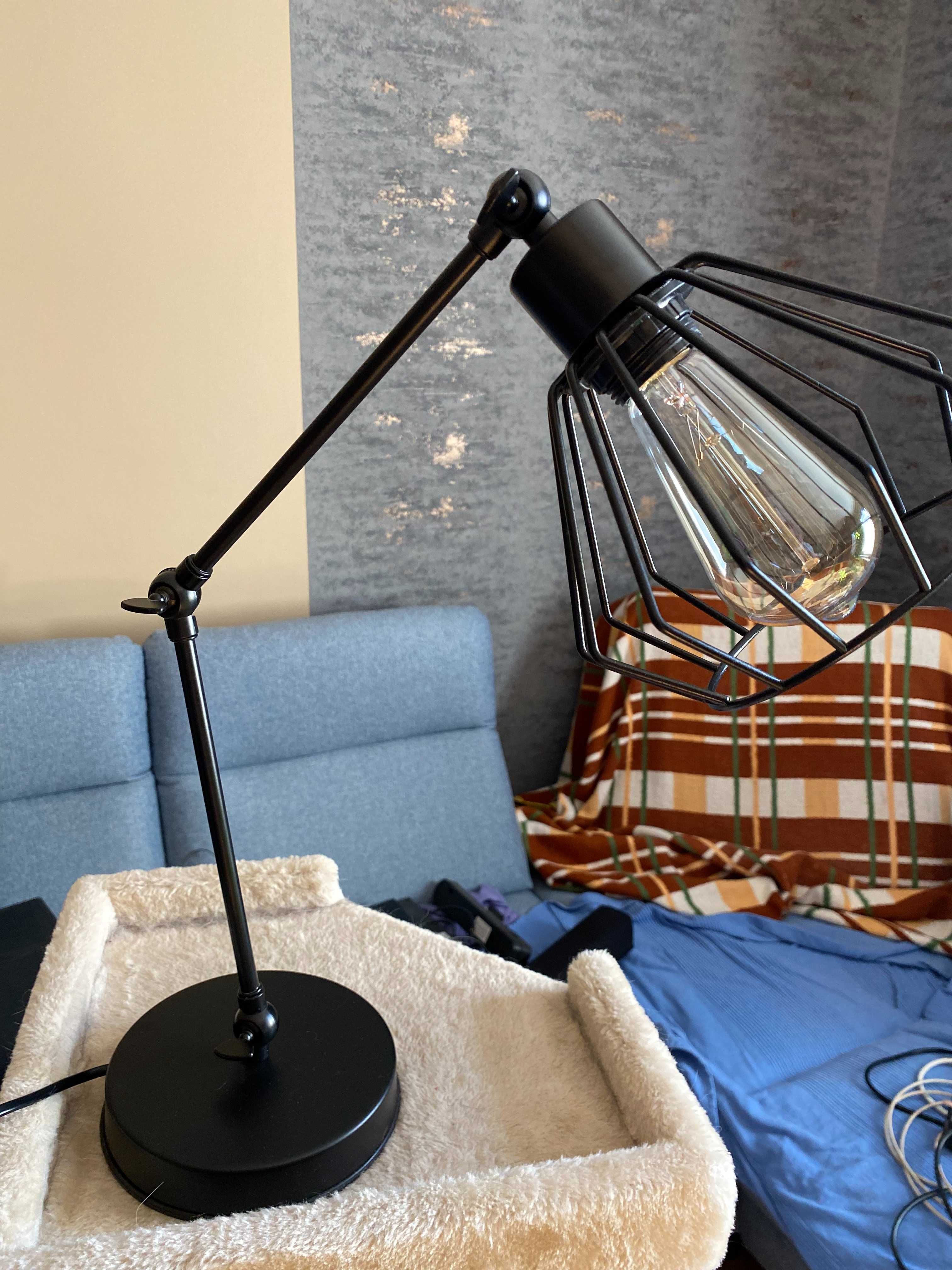 Lampka biurkowa, stołowa, nocna w stylu LOFT z żarówką Nowa z gwar.