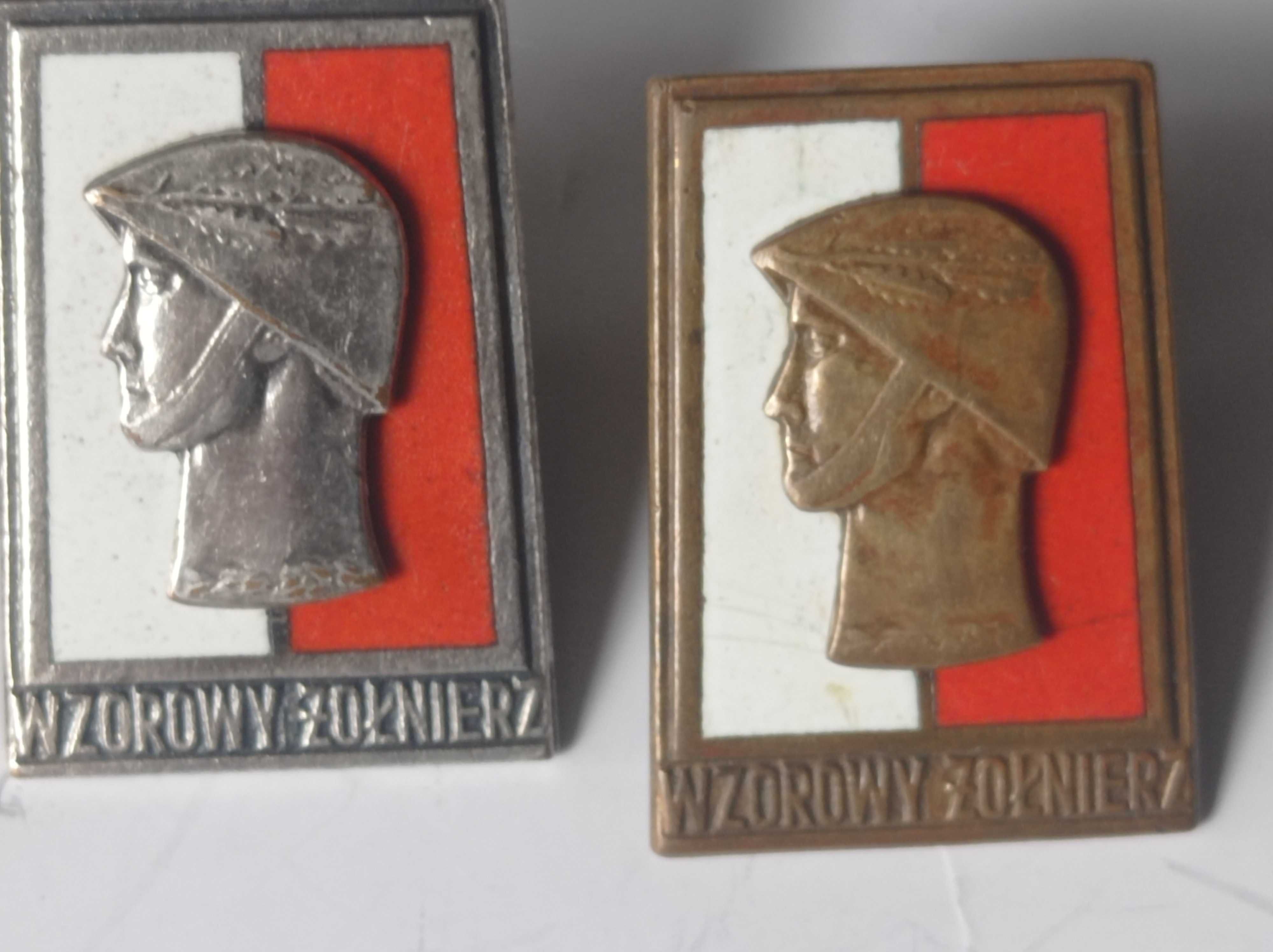 Wzorowy żołnierz x 3 - miniaturka 2 stopnia - oryginały -odznaki PRL.