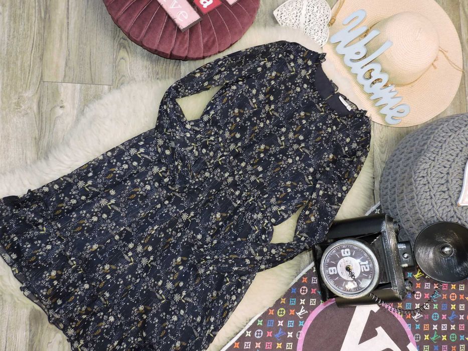 Name It - cekinowa sukienka boho kwiaty r 146