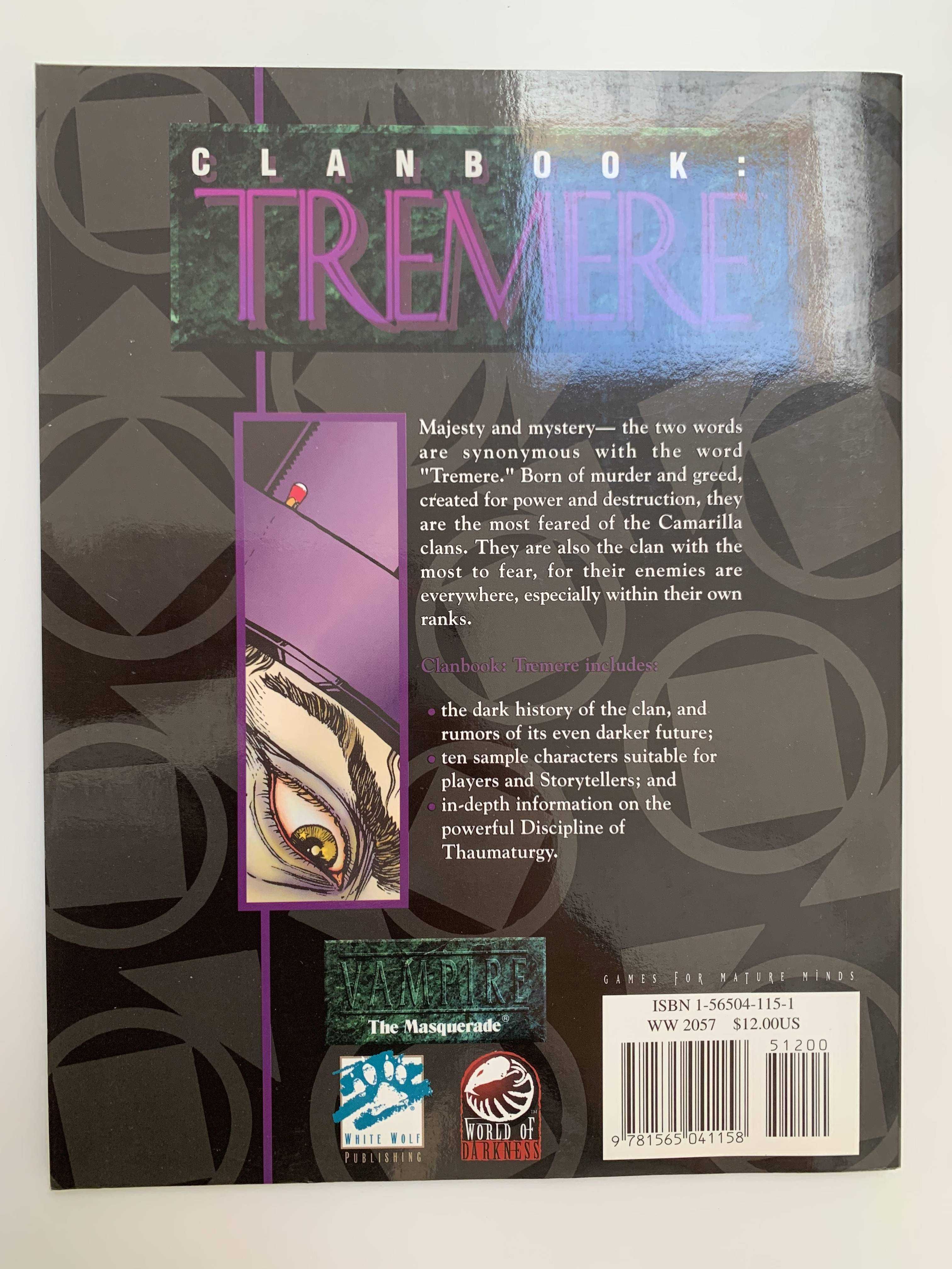 Vampire: The Masquerade - Clanbook Tremere (WW2057), dodatek RPG