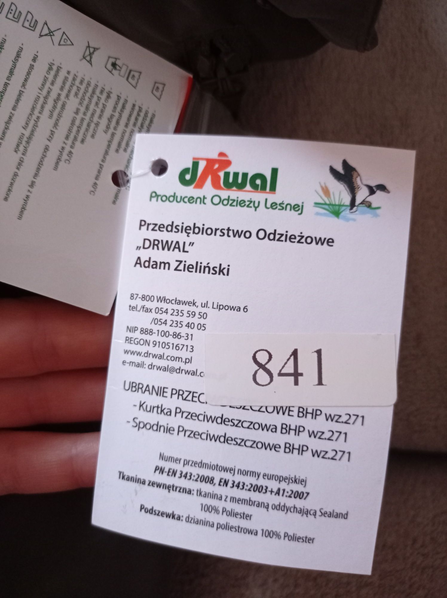 Komplet przeciwdeszczowy kurtka+spodnie