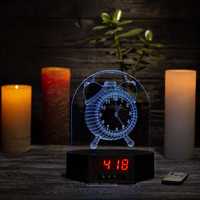 Музыкальные светильник Ночник Часы Alarm Big Clock