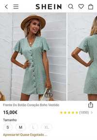 vestido fresco com botões