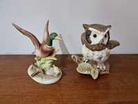 Figurki porcelanowe Sowa kaczka
