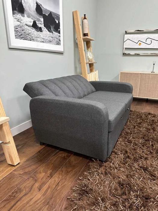 Sofá cama cinza com entrega gratuita! novoo