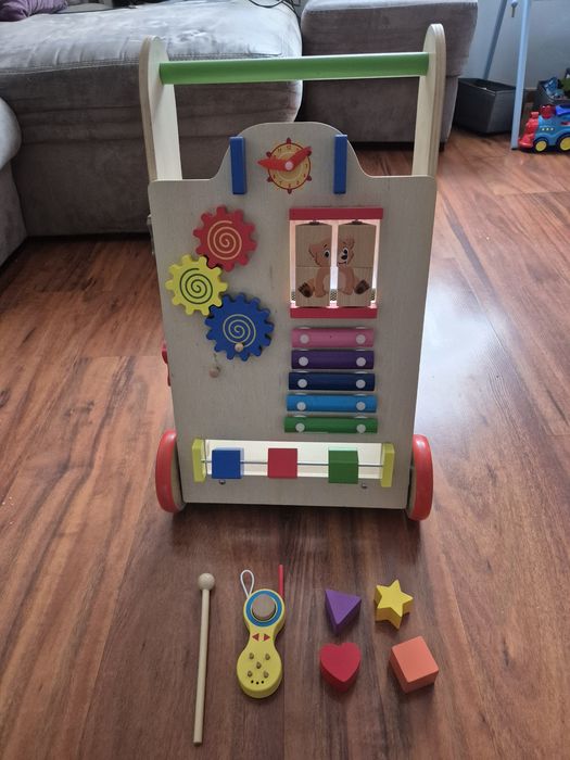 Chodzik pchacz dziecięcy drewniany