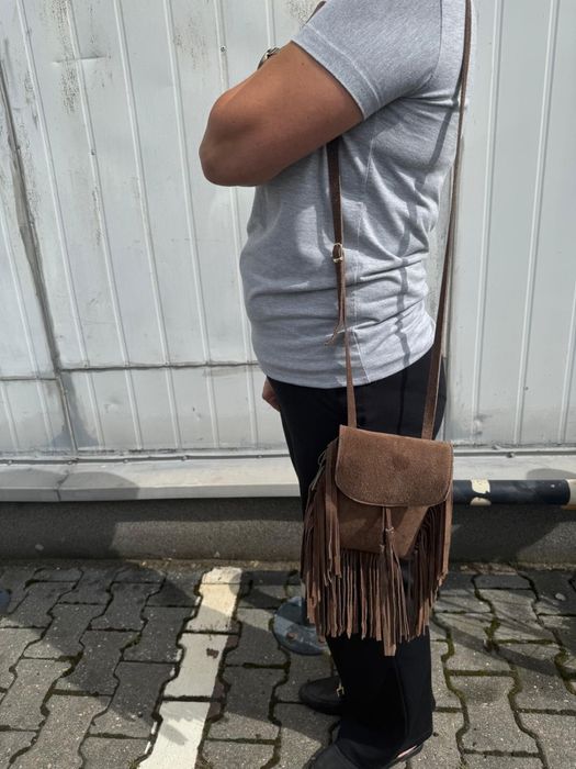 Włoska torebka zamszową w stylu Bocho