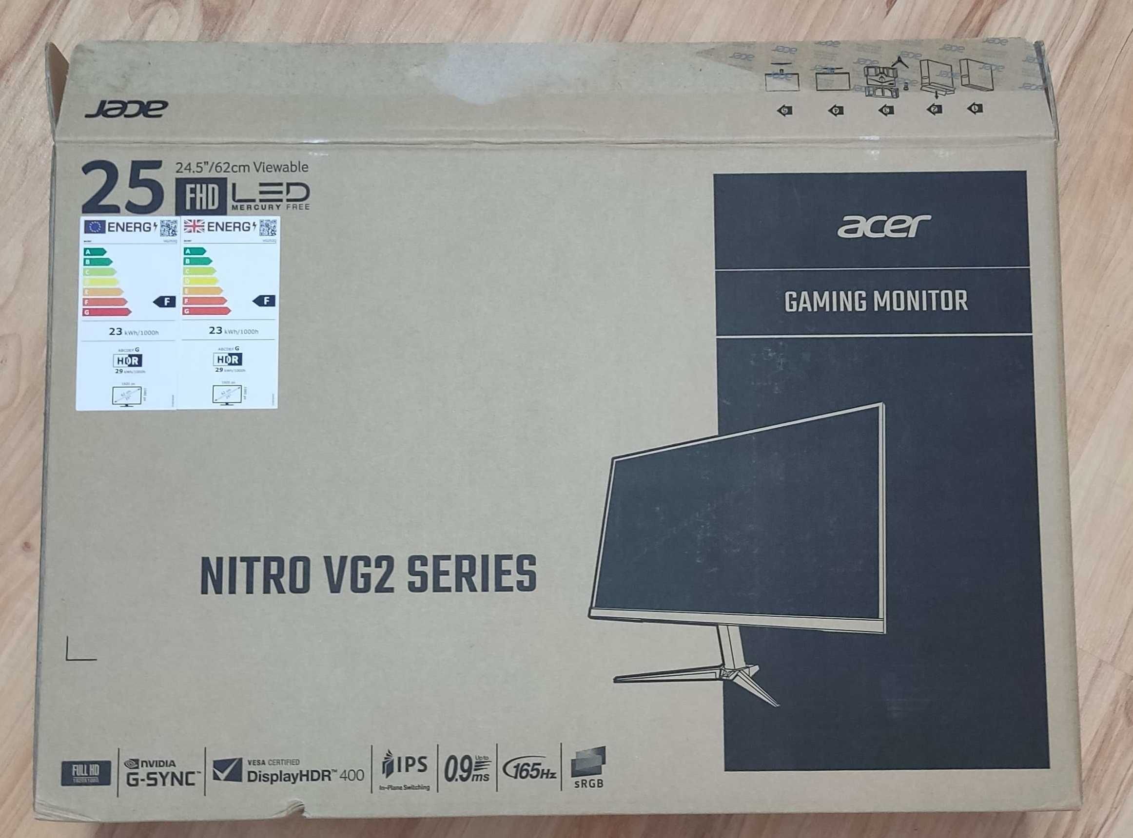 Acer Nitro VG2 SERIES (VG252QPbmiipx czarny HDR400) 165hz